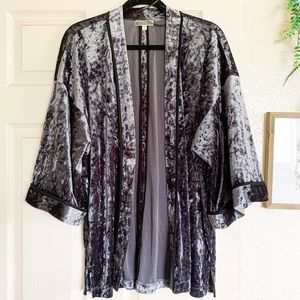 Dark blue velvet sweater